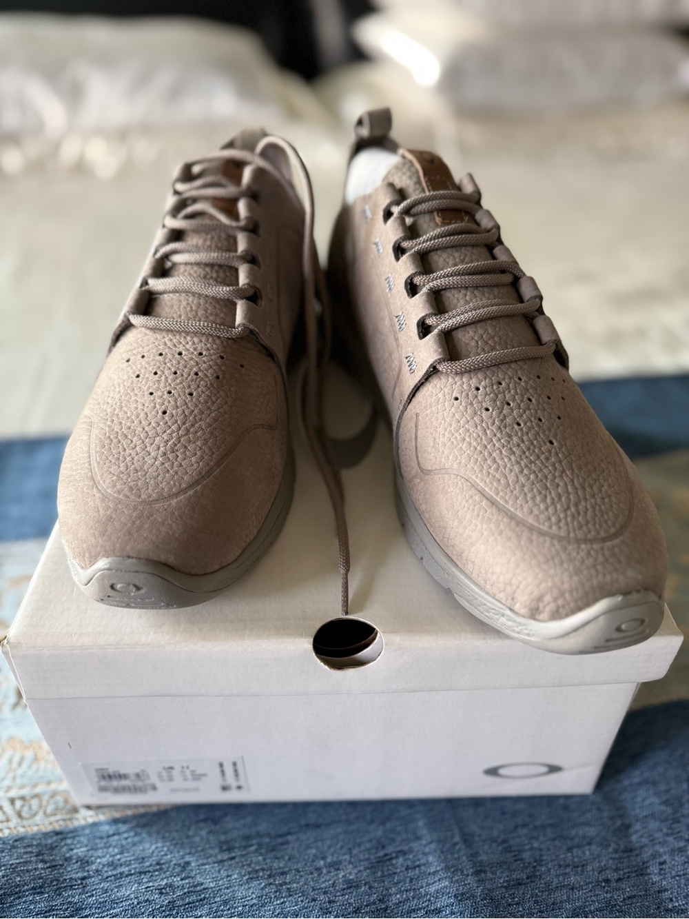 Oakley Men's Lace-Up Sneakers in Taupe Brown